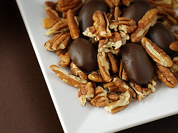 Dark Chocolate Covered Pecans