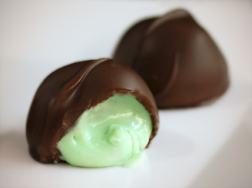 Dark Chocolate Crème De Menthe Cream Center