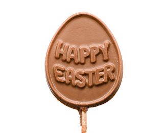 Milk Chocolate Happy Easter Sucker